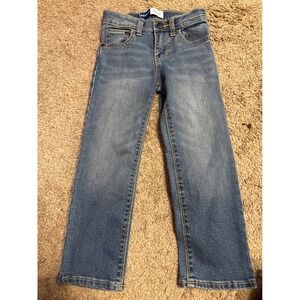 Old Navy Kids 4T Blue Denim Jeans Straight Adjustable Waist Comfort Casual